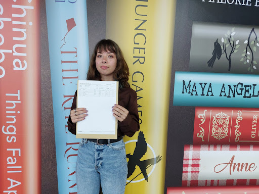 Martyna holding their results