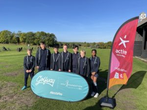 Photo of the Ebbsfleet Sports Leaders at the Golf Foundation's 70th Anniversary Festival in 2022.
