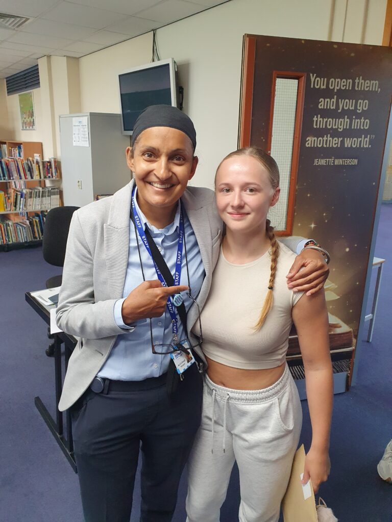 Ms Shergill, Principal with student Jodie