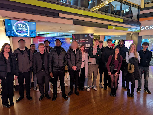 A group of Year 12 students are pictured attending the Aspiration Digital event at Showcase Cinema in Bluewater Shopping Centre on 13th March 2025.