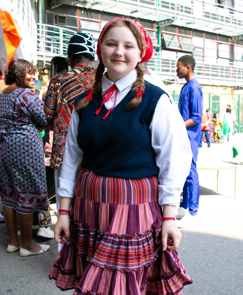 A student in their cultural dress