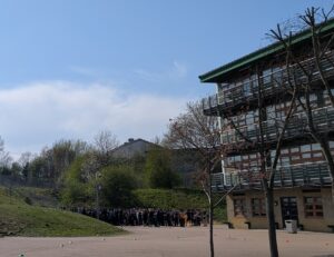 Students partaking in the Ebbsfleet 5k