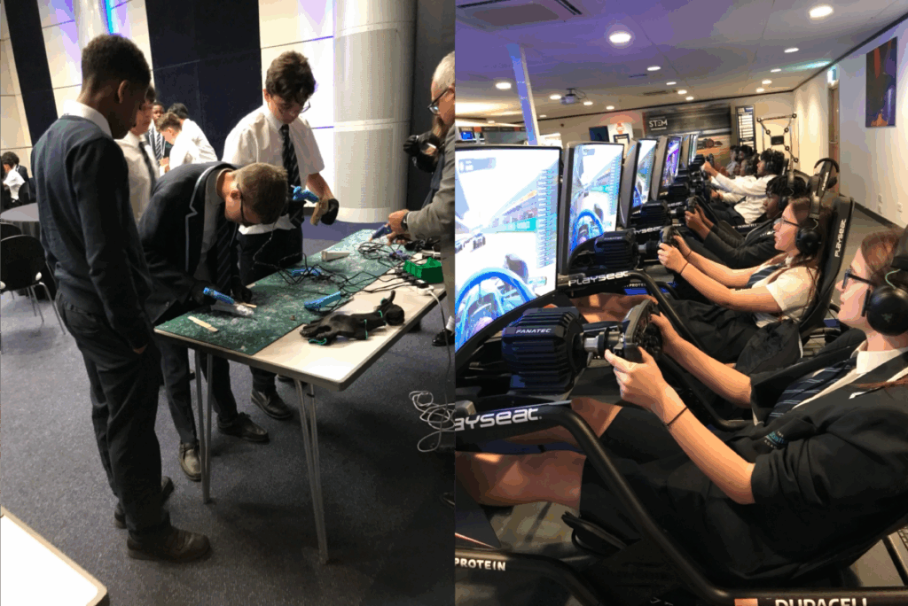 Students at the F1 experience