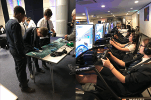 Students at the F1 experience